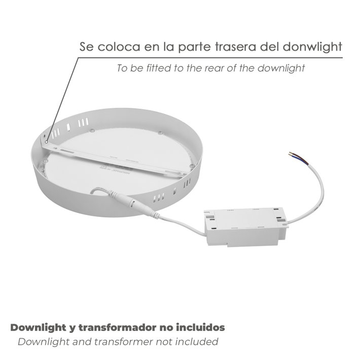 WOLFPACK LINEA PROFESIONAL Support de plafond pour downlight RL-SL-R