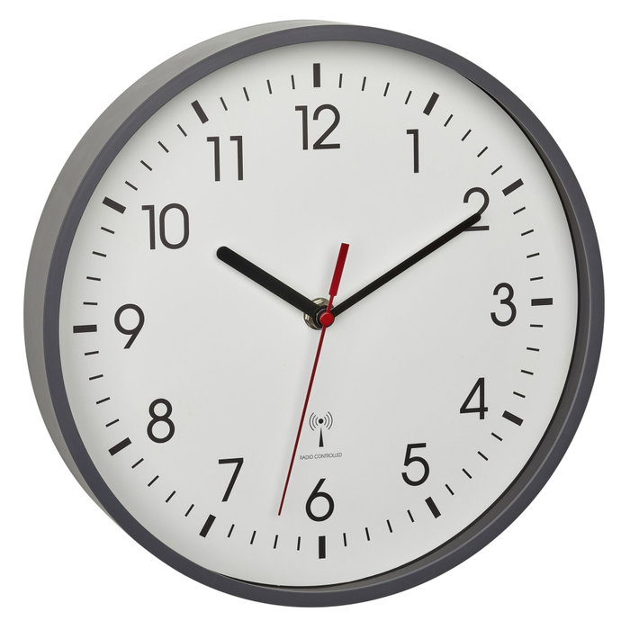 Tfa Horloge murale radio-commandée 60.3550.10, Gris / Blanc