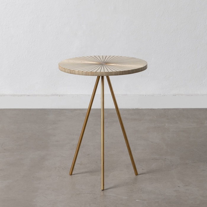 BigBuy Home Table d'appoint Beige Doré