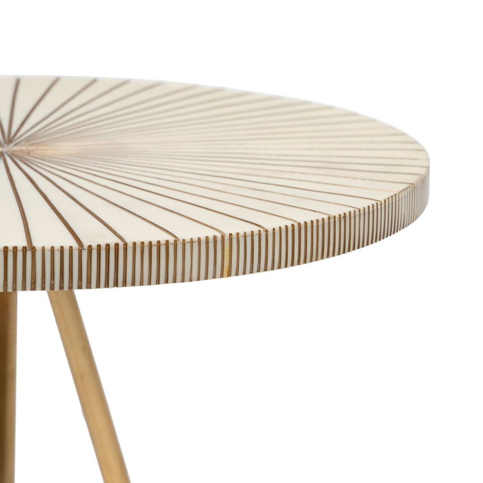 BigBuy Home Table d'appoint Beige Doré