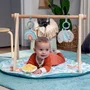 Ingenuity Sun Valley Tapis d'éveil bébé avec arche de jeu en bois pliable, 3 jouets amovibles - Tapis lavable - 0 à 36 mois