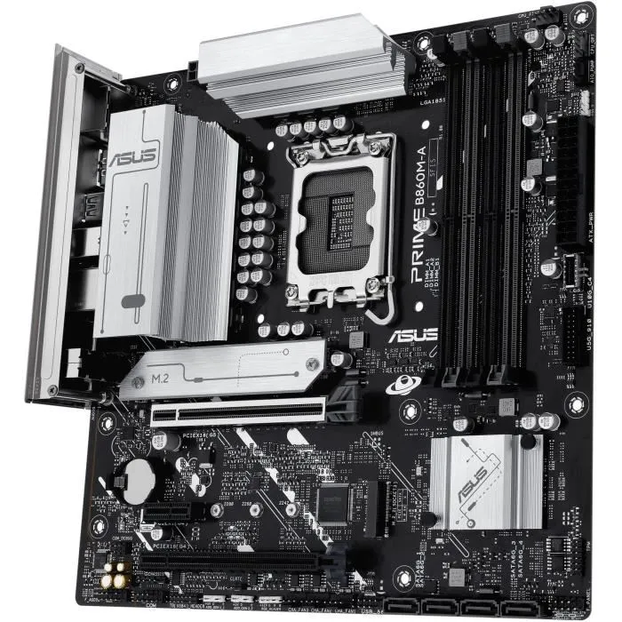 ASUS Carte mère PRIME B860M-A-CSM micro ATX, Intel B860, Socket LGA 1851, support DDR5, M.2, 2.5 Gigabit Ethernet ASUS Carte mère PRIME B860M-A-CSM micro ATX, Intel B860, Socket LGA 1851, support DDR5, M.2, 2.5 Gigabit Ethernet