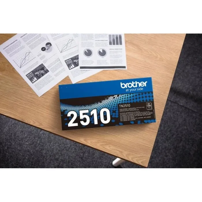 Brother TN2510 Toner noir standard - 1200 pages - Compatible avec HL-L2400DWE, HL-L2445DW, HL-L2447DW, DCP-L2620DW, MFC-L2800DW