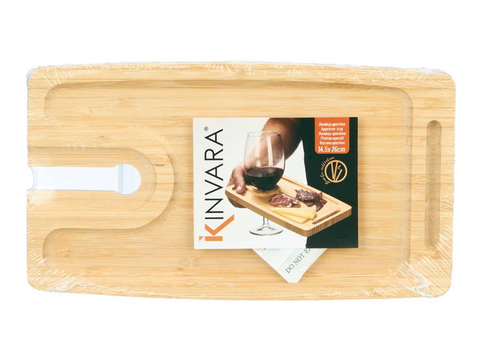 Kinvara Bandeja Aperitivo Bambu 26 x 1.5 x 14.5 cm (Set de 12)