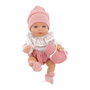 Berjuan Baby Smile - Poupée Fille en Vinyle Articulée avec Bonnet Rose - 30 cm - Figurine Jouet