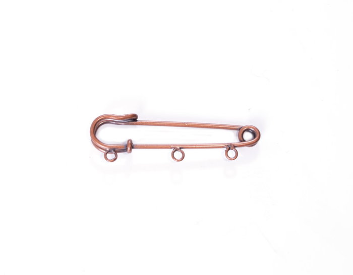 Innspiro Aguja broche métallique à 3 anneaux cuivre vieilli 50,0x10,7mm, lot de 2 Innspiro Aguja broche métallique à 3 anneaux cuivre vieilli 50,0x10,7mm, lot de 2