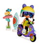 Famosa Pinypon TOP Figure avec Moto, Casque et Lunettes - Jouet Recommandé à Partir de 4 Ans