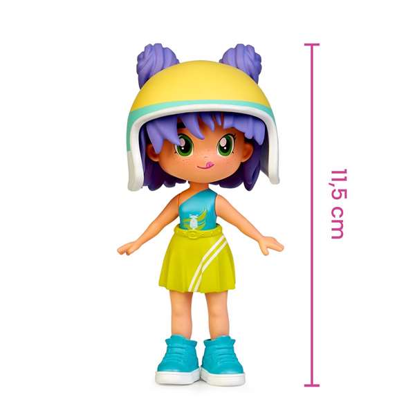 Famosa Pinypon TOP Figure avec Moto, Casque et Lunettes - Jouet Recommandé à Partir de 4 Ans