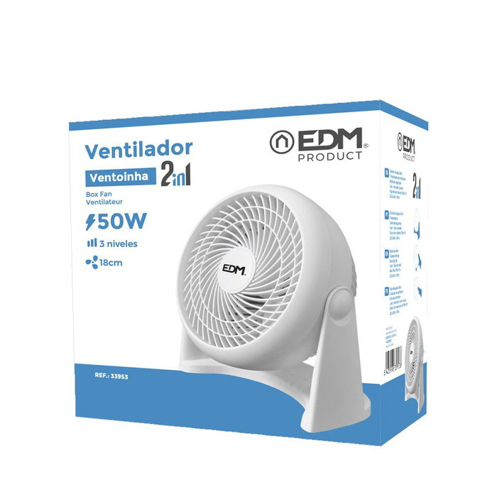 EDM Product Ventilateur Mural EDM Sol Blanc 50 W EDM Product Ventilateur Mural EDM Sol Blanc 50 W