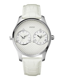 Guess W80043G1 - Montre analogique homme argent et blanc