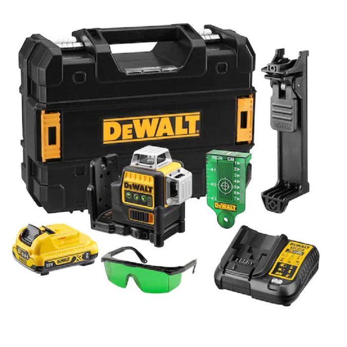 DEWALT Laser Autonivelant 3 Lignes 360° Vert DCE089D1G-QW 18V DEWALT Laser Autonivelant 3 Lignes 360° Vert DCE089D1G-QW 18V