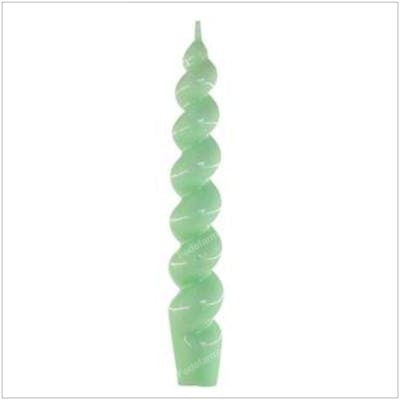 Cerabella Lot de 4 bougies spirales vertes N56 2,3x17 cm pour candélabre Cerabella Lot de 4 bougies spirales vertes N56 2,3x17 cm pour candélabre