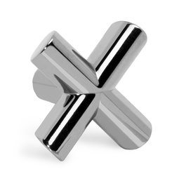 VIEFE Pomo Zamak Equis 40X40 - Poignée de meuble moderne 40x40 mm pour tiroirs et portes en finition Chrome, Laiton, Noir, Blanc mat, Noir mat ou Cuivre