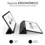 Subblim Clear Shock Case Coque Folio pour iPad Pro 13 M4 7e Génération, Protection Anti-Choc Transparente avec Support et Emplacement Apple Pencil, Noir