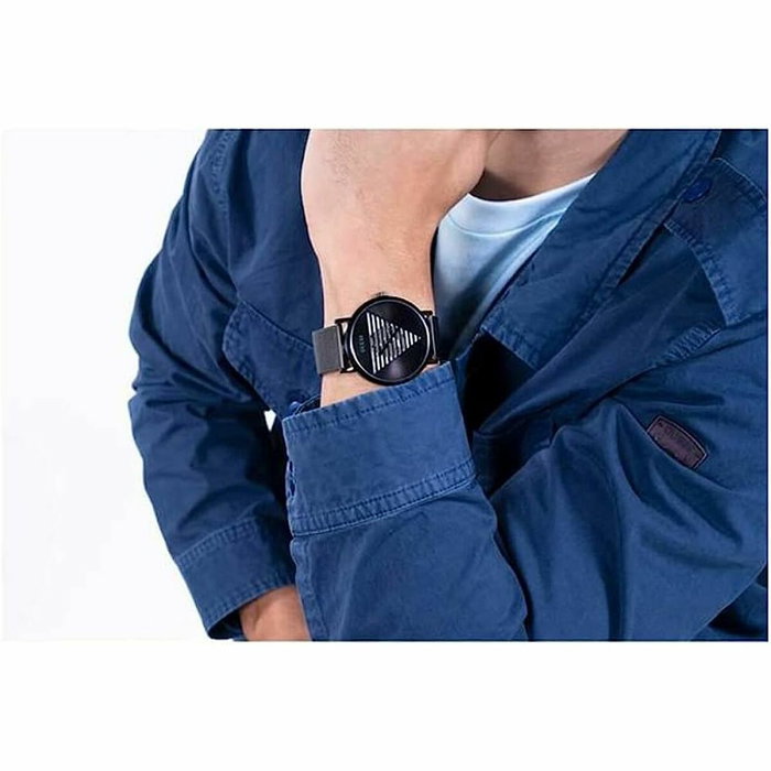 GUESS GW0502G2 Montre pour Homme en Acier Inoxydable Noir