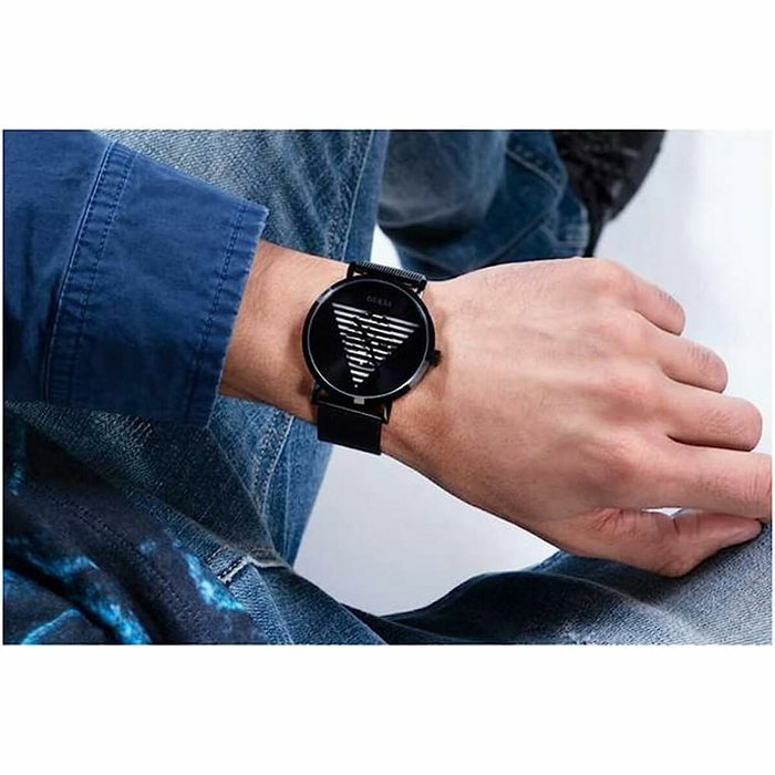 GUESS GW0502G2 Montre pour Homme en Acier Inoxydable Noir