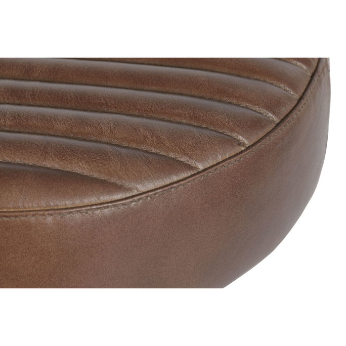 Home ESPRIT Tabouret Marron Noir Cuir Fer