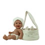 Muñecas Arias Poupée Elegance 26 cm Lupi Beige avec Corbeille Corps Vinyle