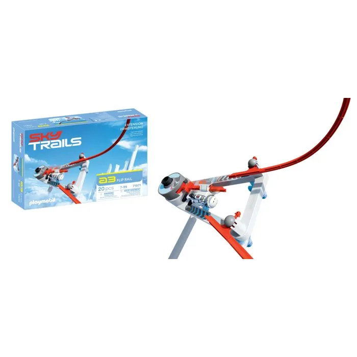 Playmobil Sky Trails Flip Rail - Set d'action avec circuit aérien, 20 pièces, jouet pour enfant à partir de 7 ans