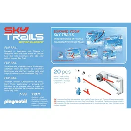 Playmobil Sky Trails Flip Rail - Set d'action avec circuit aérien, 20 pièces, jouet pour enfant à partir de 7 ans