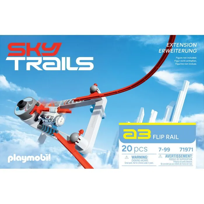 Playmobil Sky Trails Flip Rail - Set d'action avec circuit aérien, 20 pièces, jouet pour enfant à partir de 7 ans