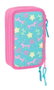 Safta Plumier triple 37 pièces Gabby's Dollhouse "Confetti" 12.5x19.5x5.5 cm - Boîte de rangement pour enfants à partir de 3 ans