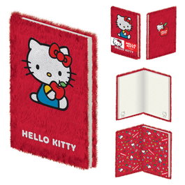 PYRAMID Carnet de notes peluche Hello Kitty Taille A5 21 x 14,8 cm