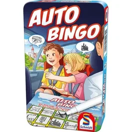Schmidt Spiele - Jeu de société Auto-Bingo, jeu de voyage pour voiture et train pour enfants et famille