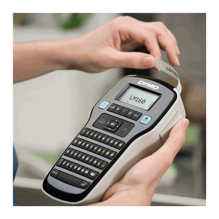 Dymo LM160BK - Etiqueteuse portable thermique avec impression d'étiquettes, couleur noire (2174611)