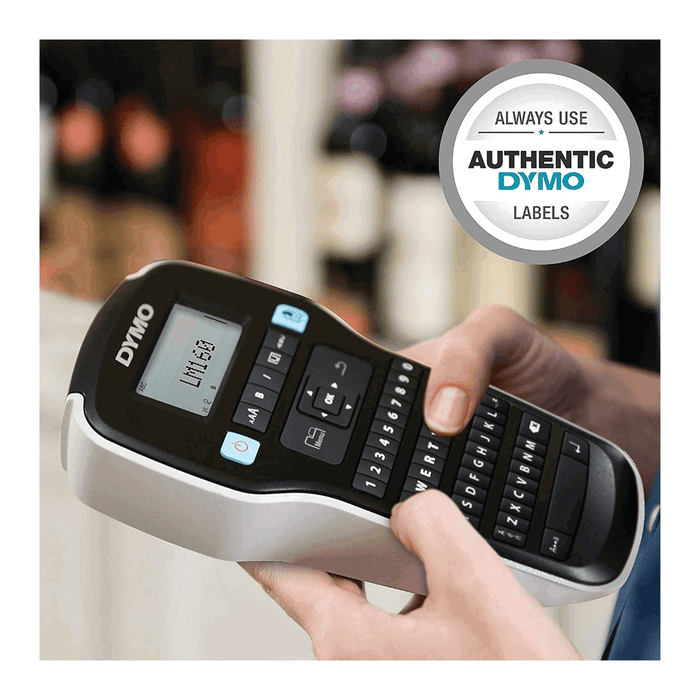 Dymo LM160BK - Etiqueteuse portable thermique avec impression d'étiquettes, couleur noire (2174611)