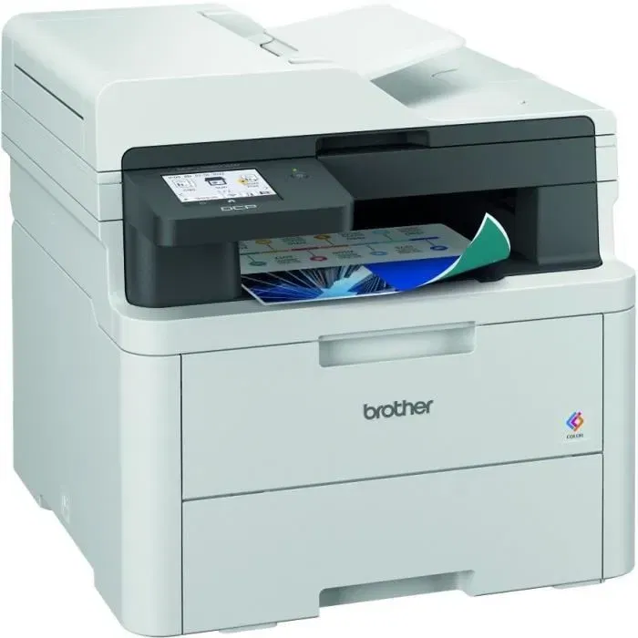 Brother DCP-L3560CDW - Imprimante laser couleur multifonction 3 en 1 avec recto verso automatique, WiFi, Ethernet et écran couleur