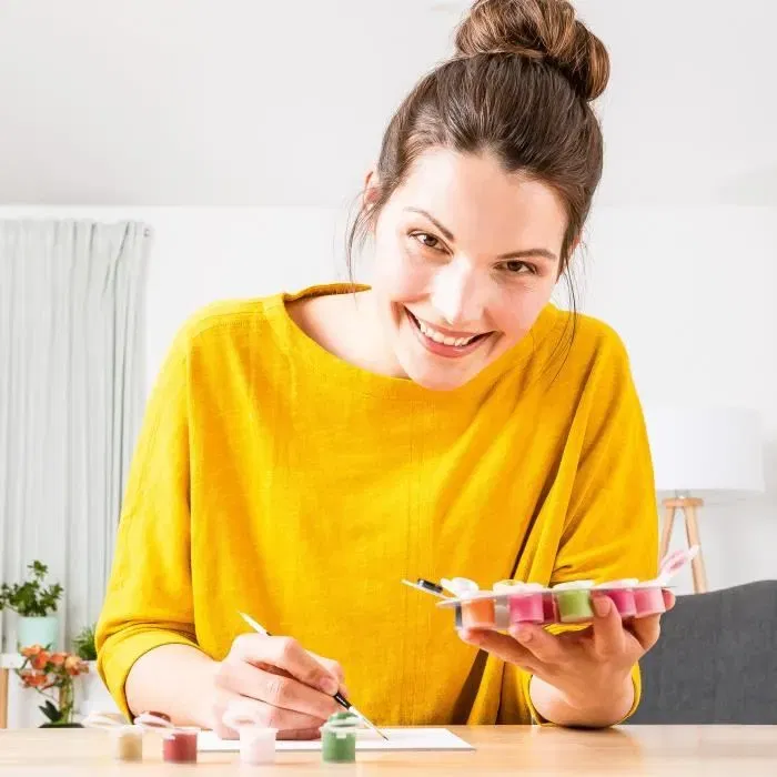 Ravensburger CreArt 25520 - Peinture par numéros adulte, Bouquet de roses, 20x20 cm, Loisir créatif, Dès 12 ans