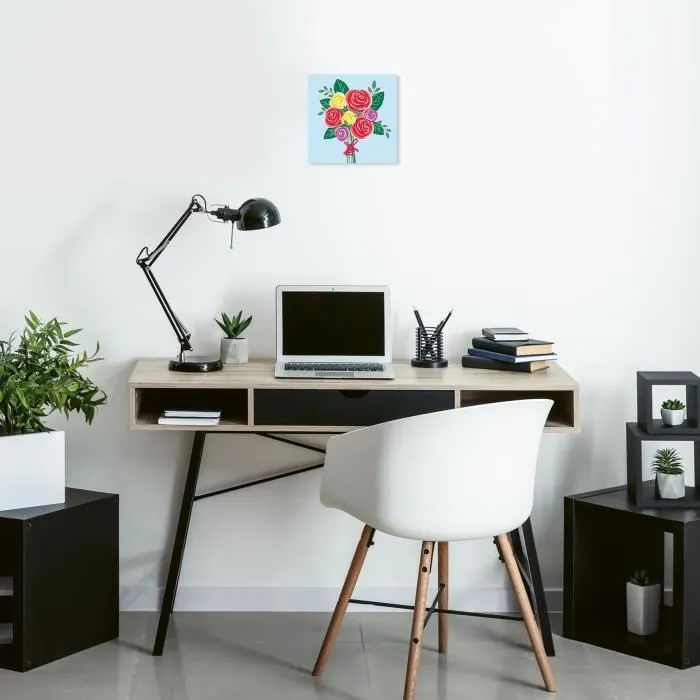 Ravensburger CreArt 25520 - Peinture par numéros adulte, Bouquet de roses, 20x20 cm, Loisir créatif, Dès 12 ans