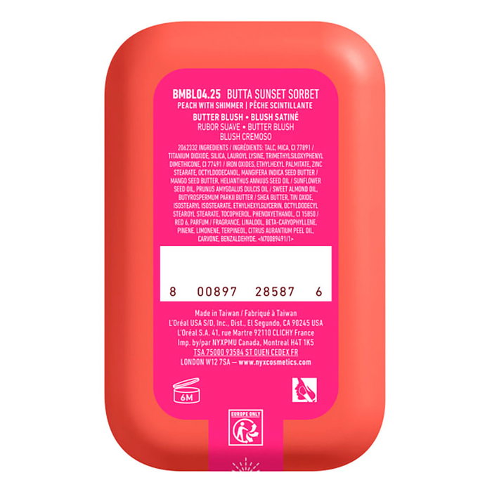 Nyx Professional Make Up Buttermelt Blush - Butta Sunset Sorbe