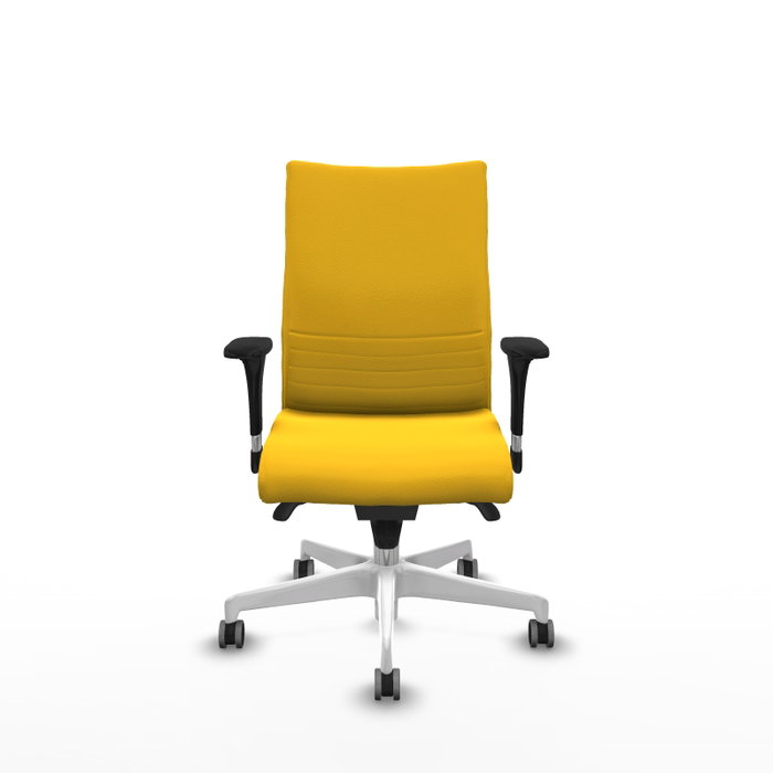 Piqueras Y Crespo Chaise Albacete Confidente Jaune avec Mécanisme Synchrone et Base Blanche Piqueras Y Crespo Chaise Albacete Confidente Jaune avec Mécanisme Synchrone et Base Blanche