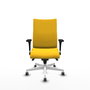 Piqueras Y Crespo Chaise Albacete Confidente Jaune avec Mécanisme Synchrone et Base Blanche