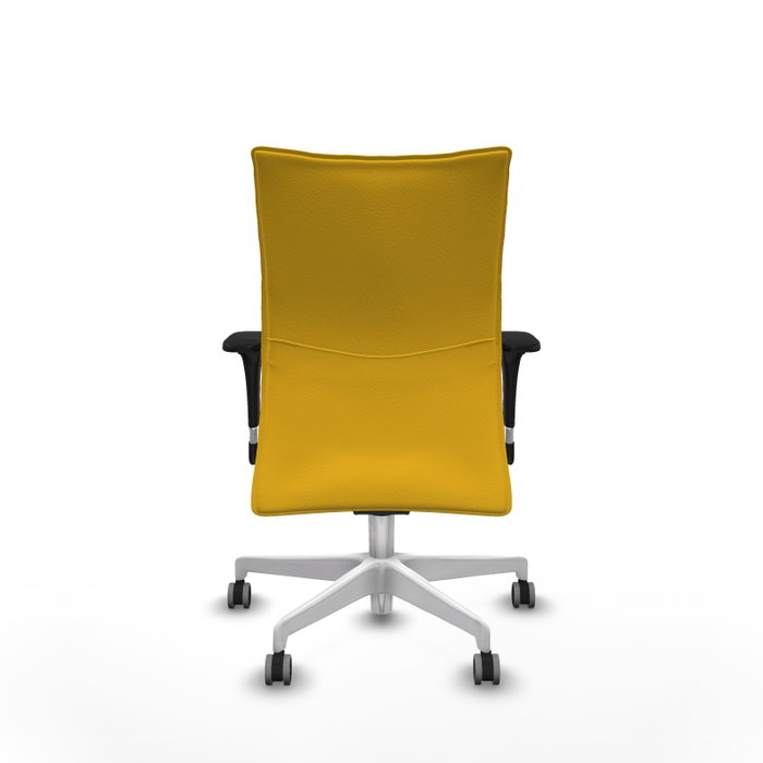 Piqueras Y Crespo Chaise Albacete Confidente Jaune avec Mécanisme Synchrone et Base Blanche Piqueras Y Crespo Chaise Albacete Confidente Jaune avec Mécanisme Synchrone et Base Blanche