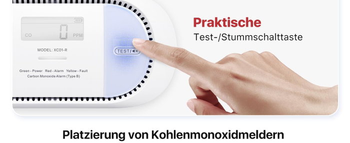 X-Sense Détecteur de monoxyde de carbone XC01-R Blanc