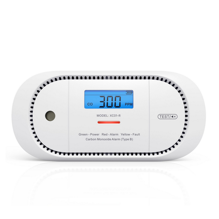 X-Sense XC01-R (ZASXS00167WEU) Détecteur de monoxyde de carbone avec afficheur numérique - Blanc