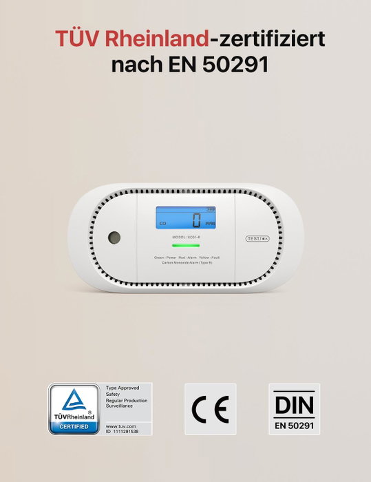 X-Sense Détecteur de monoxyde de carbone XC01-R Blanc