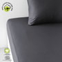 Today Drap housse 180 x 200 cm + 30 cm Fusain Organic