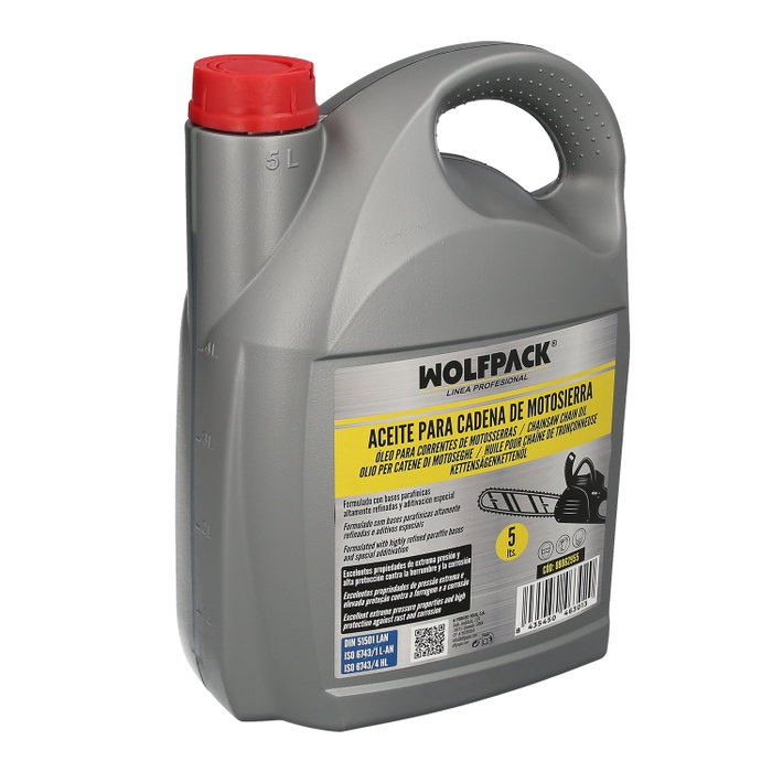 WOLFPACK LINEA PROFESIONAL Huile pour chaînes et guides de tronçonneuse 5 Litres WOLFPACK LINEA PROFESIONAL Huile pour chaînes et guides de tronçonneuse 5 Litres