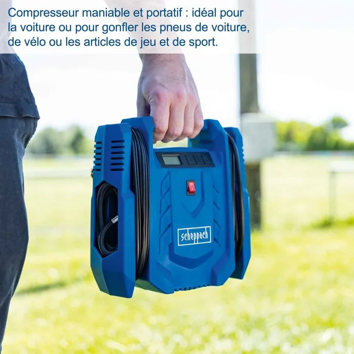 Scheppach AIRFORCE 7 SC Compresseur portatif 100 W 8 bars Scheppach AIRFORCE 7 SC Compresseur portatif 100 W 8 bars