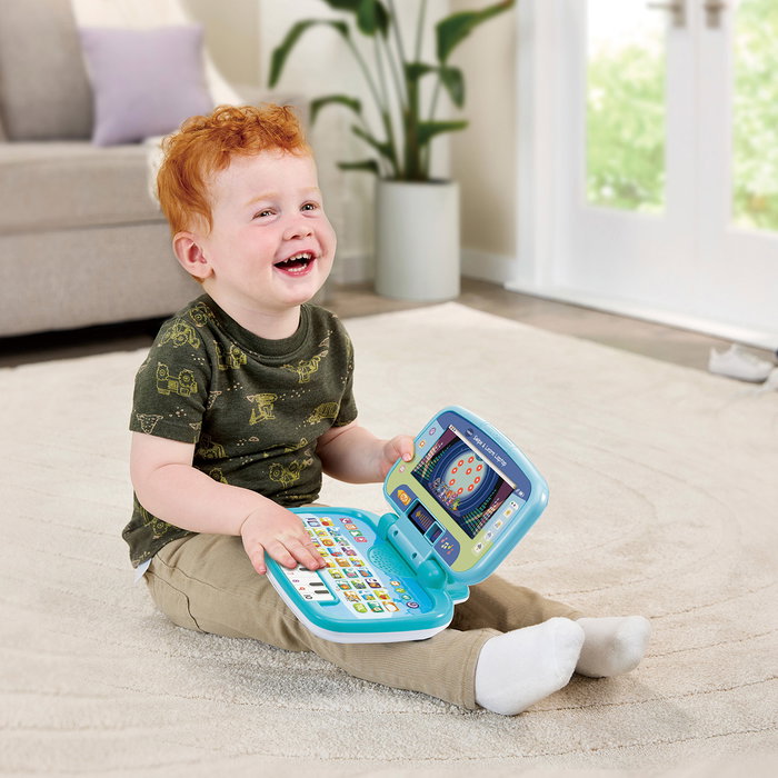 V-Tech Ordinateur Préscolaire Musique et Lettres 80-576422 - Ordinateur éducatif enfant avec piano, jeux et voix d'animaux