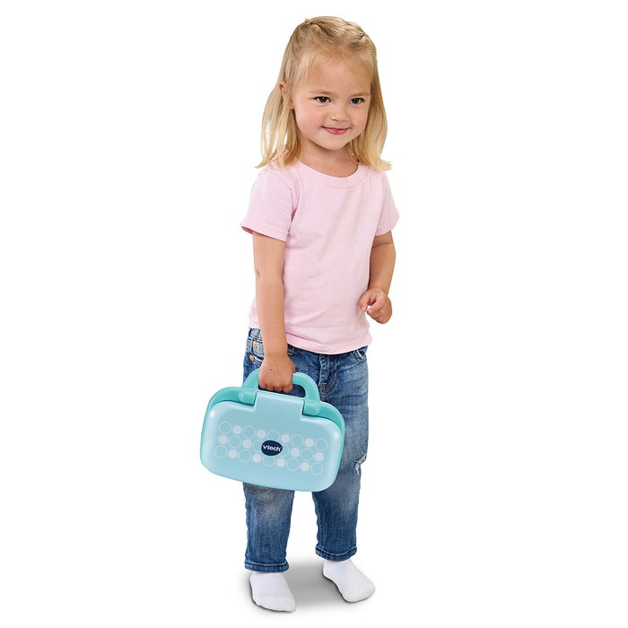 V-Tech Ordinateur Préscolaire Musique et Lettres 80-576422 - Ordinateur éducatif enfant avec piano, jeux et voix d'animaux