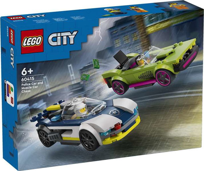 LEGO City Coche de Policía y Potente Deportivo 60415