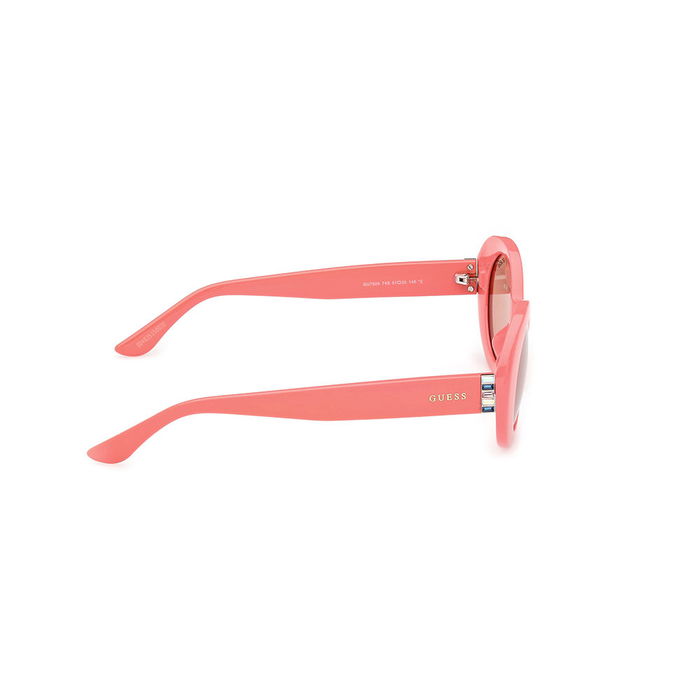 Guess Gafas Lunettes de soleil femme GU7904 74S forme ovale monture rose verres bordeaux 145mm