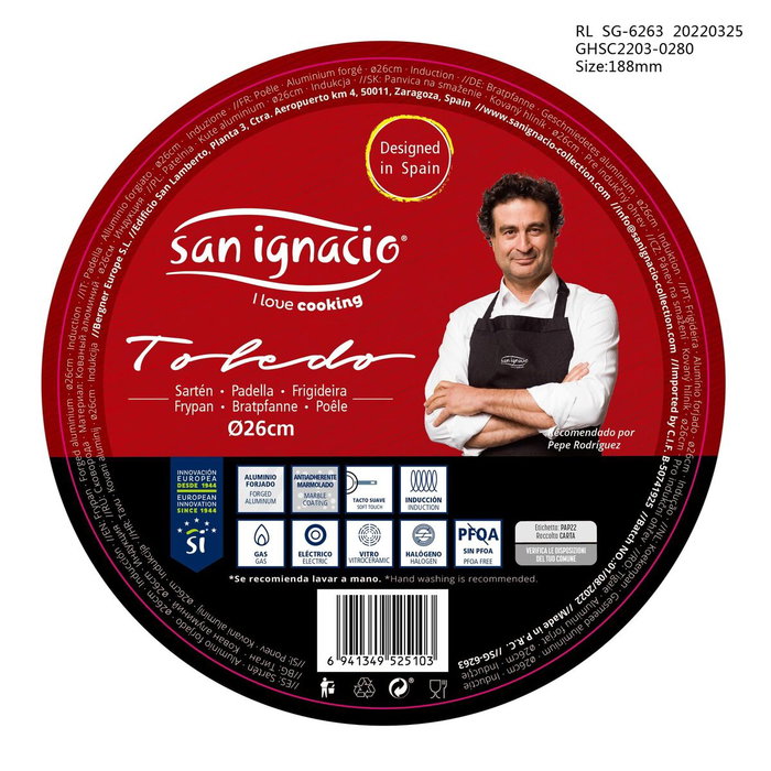 Poêle San Ignacio toledo Aluminium forgé Noir
