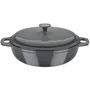GSW GREY SHADOW Cocotte Ronde en Fonte Massive 4.5L 30 cm - Compatible Induction, Tous Feux (Gris)
