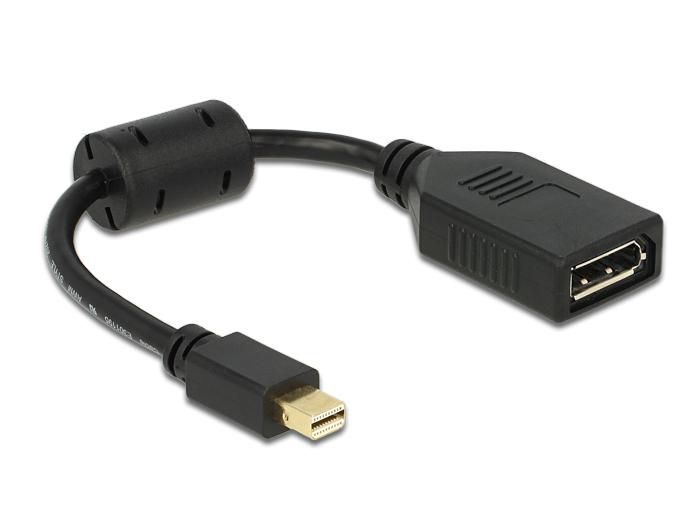 Delock - Adaptateur Mini DisplayPort Mâle vers DisplayPort Femelle - Noir Delock - Adaptateur Mini DisplayPort Mâle vers DisplayPort Femelle - Noir